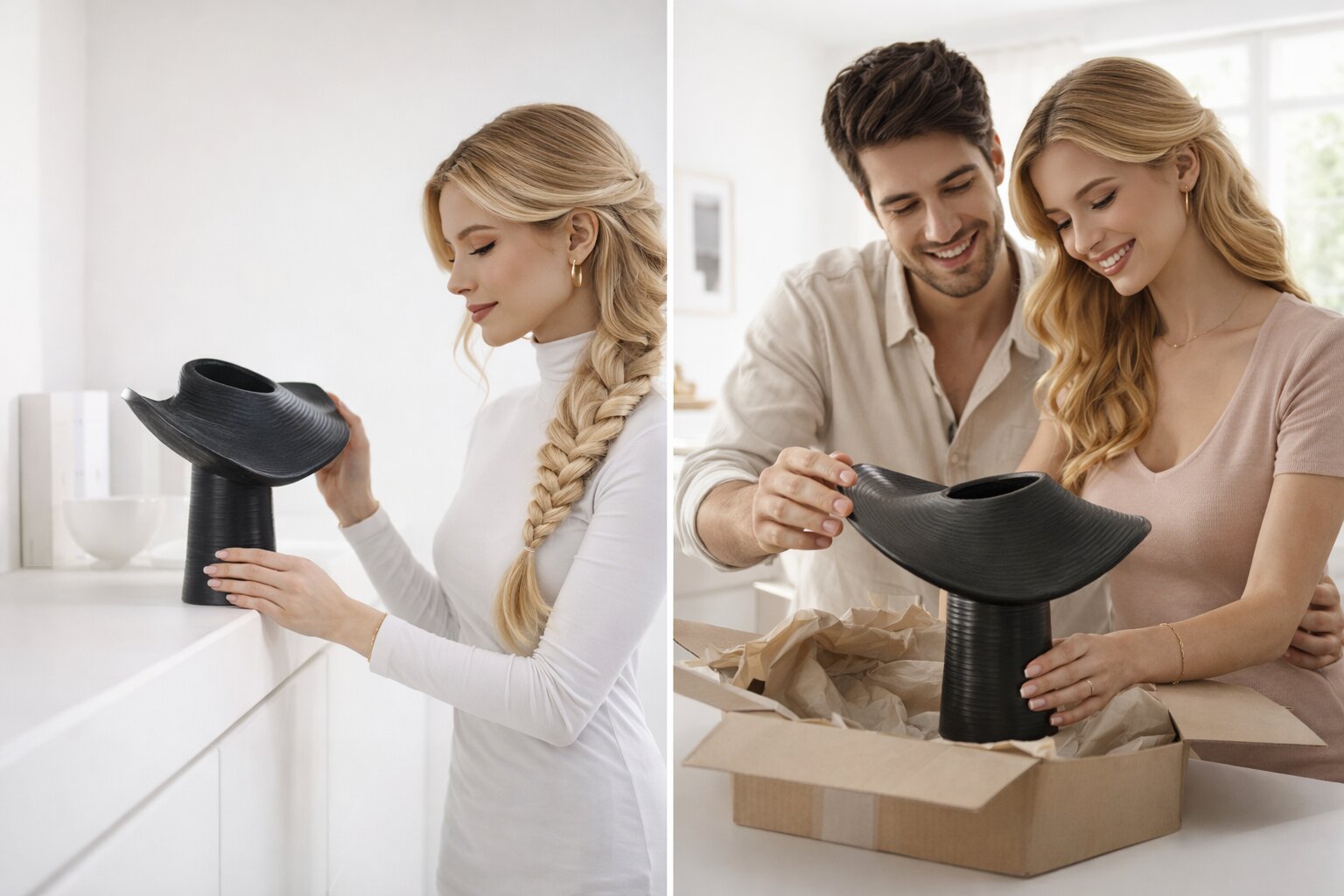 декоративная статуэтка как акцент на консоли — крупный план